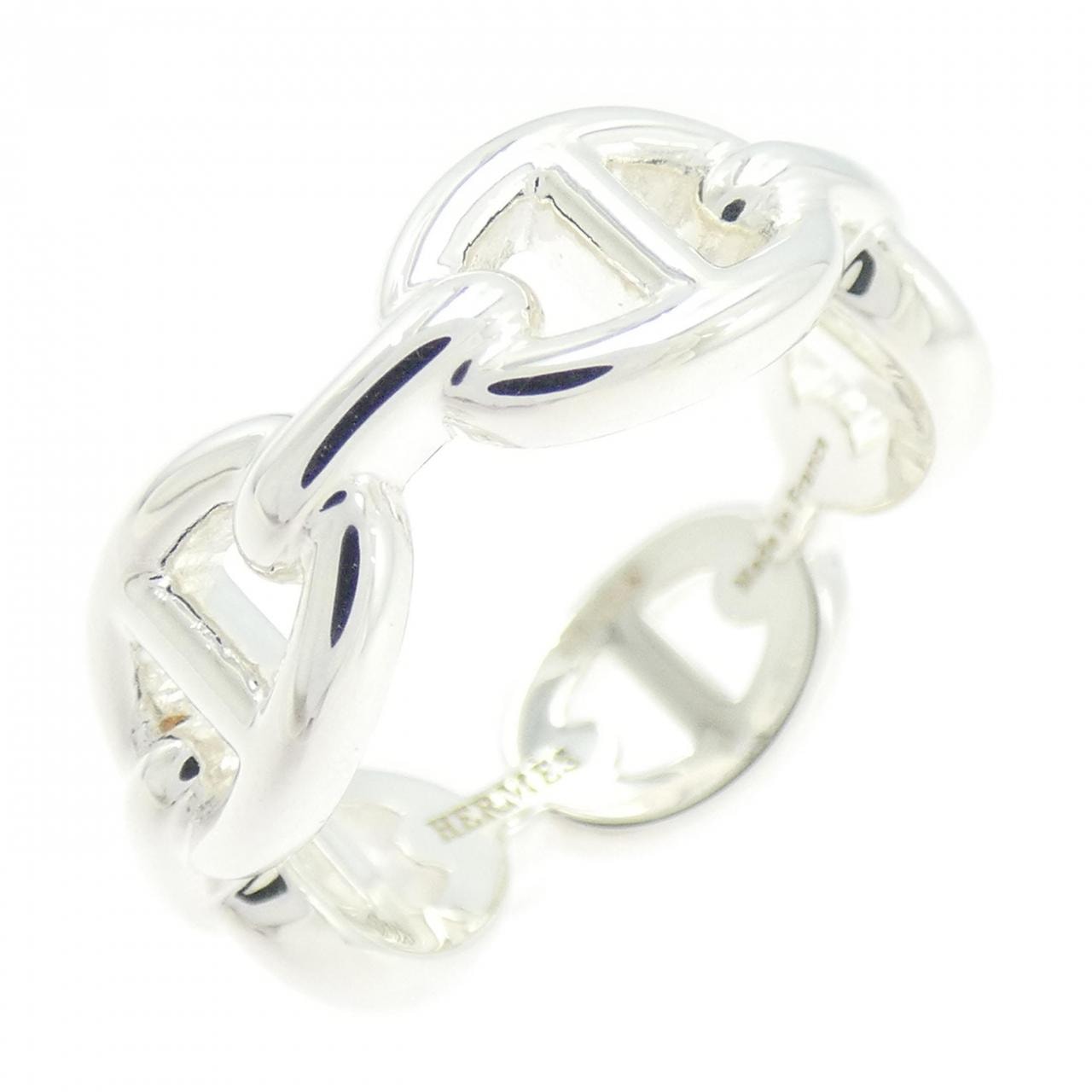 Hermes Chaine D'ancre Enchainee Ring PM "Silver"
