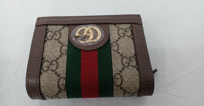 GUCCI GG Supreme Ophidia GG Card Case Wallet "Beige/Ebony"
