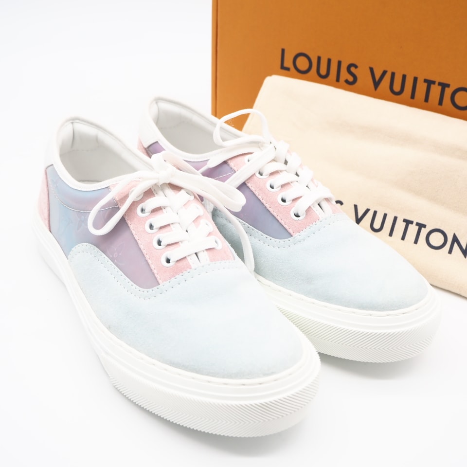 美品 LOUIS VUITTON ルイ・ヴィトン トロカデロ スエード スニーカー 6.5 24.5 MS0149 スニーカー マルチカラー レザー レディース