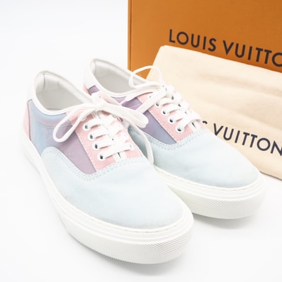 美品 LOUIS VUITTON ルイ・ヴィトン トロカデロ スエード スニーカー 6.5 24.5 MS0149 スニーカー マルチカラー レザー レディース