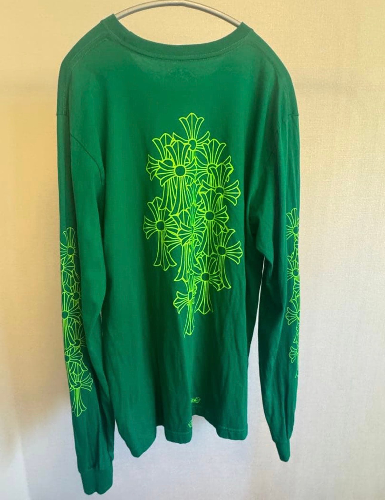Chrome Hearts Cemetery Cross Logo L/S T-Shirt "Green"