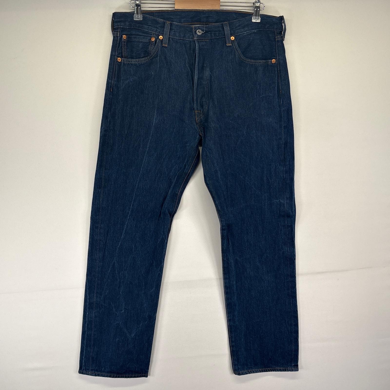 古着 リーバイス Levi's デニムパンツ 501 ストレート ボタンフライ ジーンズ ジーパン 長ズボン w36 L32  ブルー系 メンズ