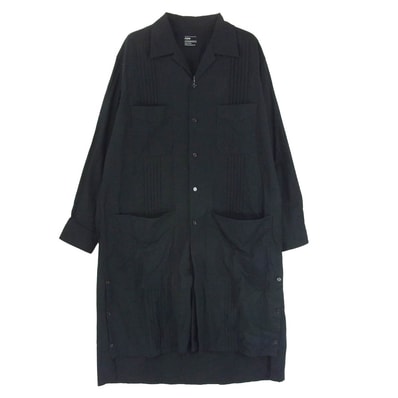 Yohji Yamamoto ヨウジヤマモト 長袖シャツ S'YTE サイト UD-B30-079 メキシカン ロング 長袖シャツ グレー系 M【中古】