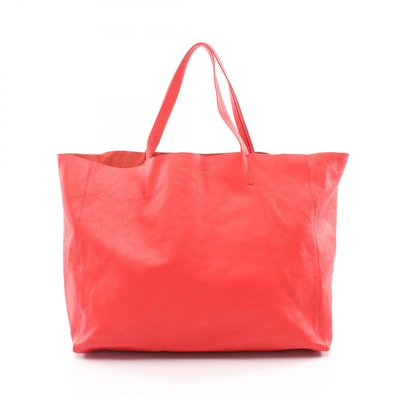 セリーヌ CELINE HORIZONTAL CABAS ホリゾンタル カバ トートバッグ バッグ レザー レディース レッド系 166113DBT 【中古】