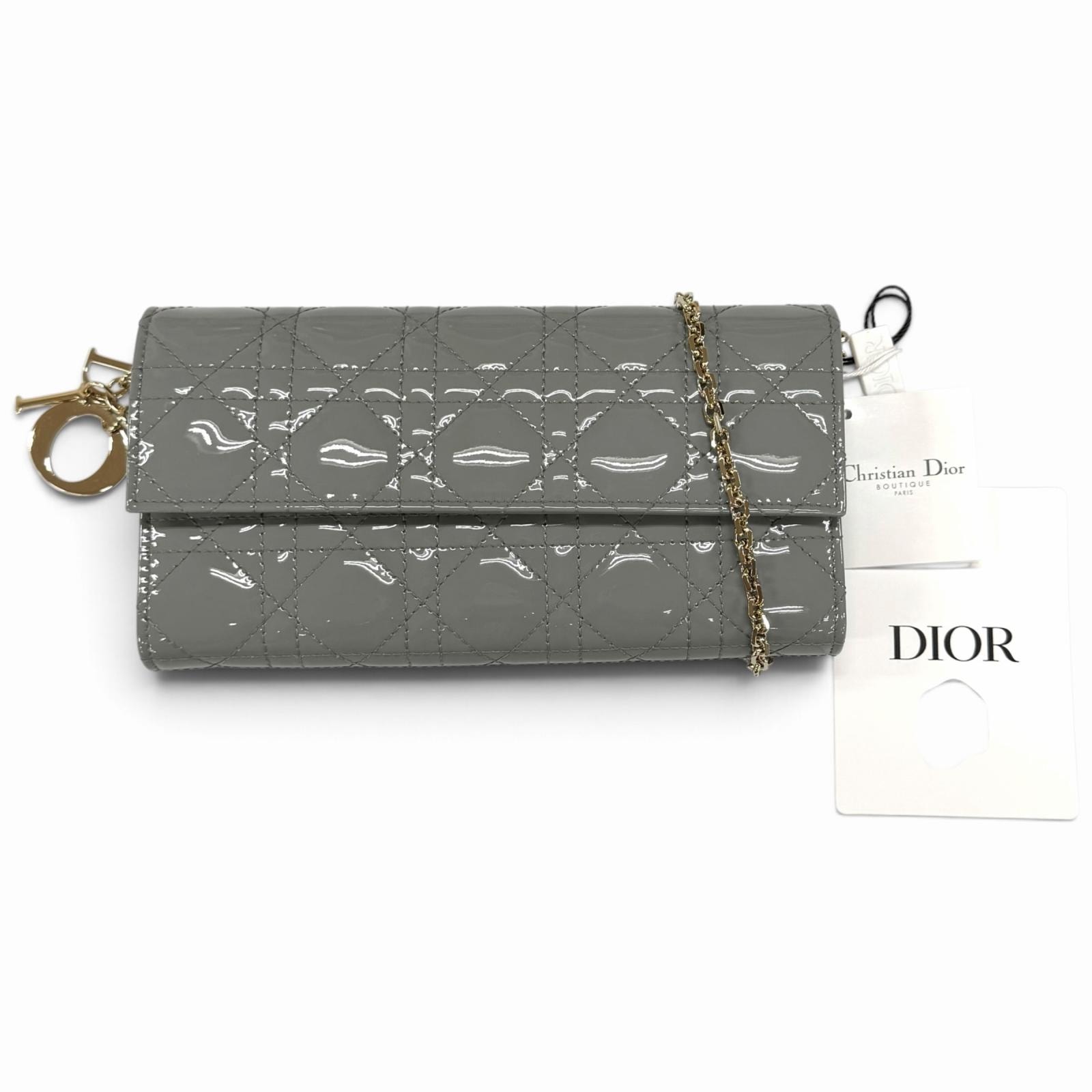 未使用品 クリスチャンディオール 長財布 グレー レディース S0020OVRB