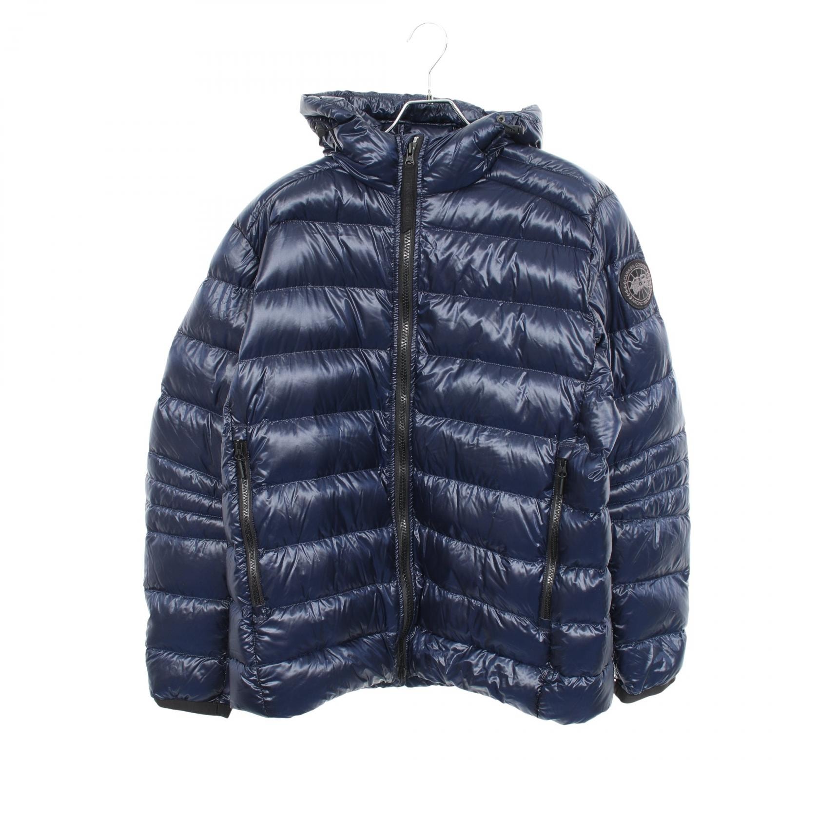 カナダグース CANADA GOOSE CROFTON HOODY BLACK LABEL クロフトン フード付き ダウンジャケット 衣料品 アウター ナイロン メンズ ブルー系 2227MB 【中古】