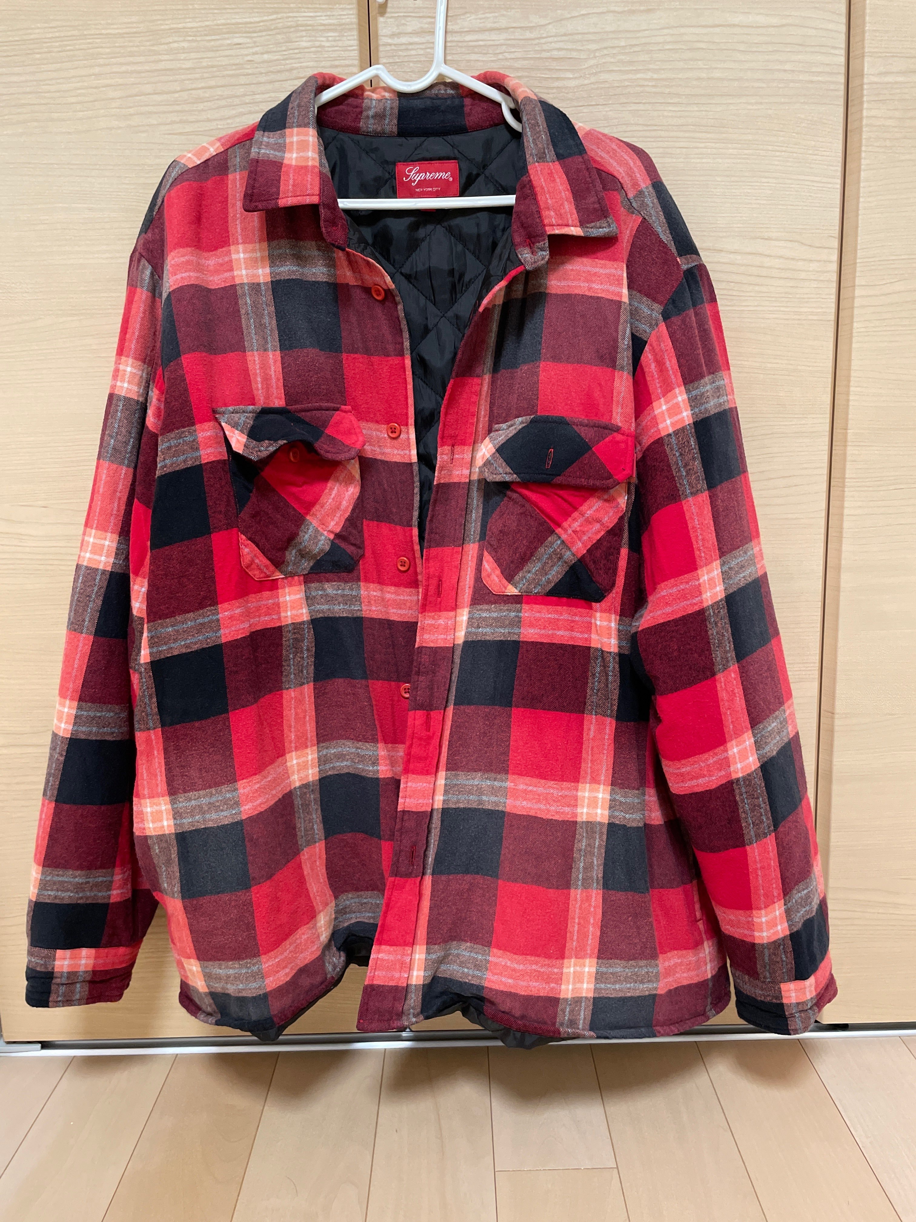 Supreme Quilted Flannel Shirt "Red"