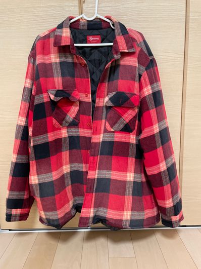 Supreme Quilted Flannel Shirt "Red"