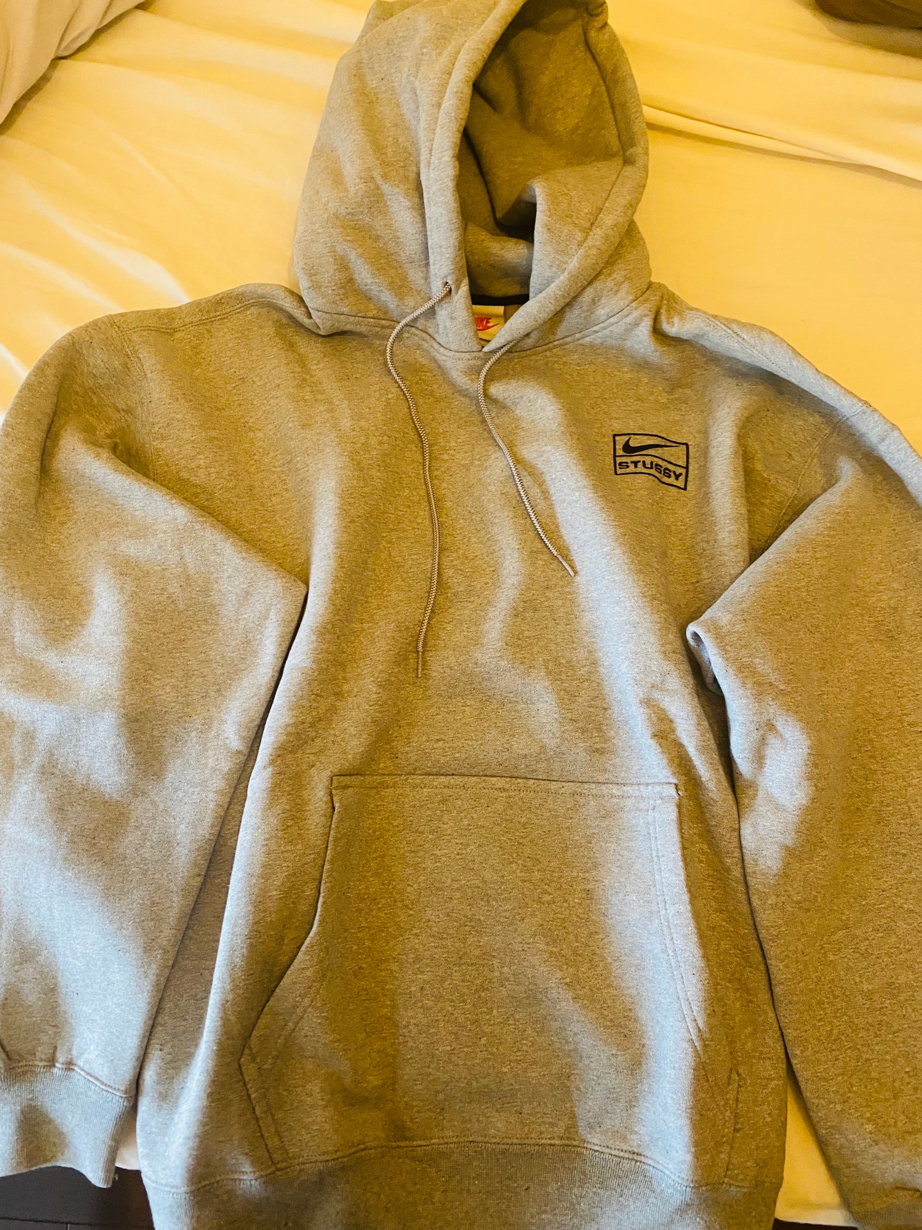 Stussy × Nike NRG Washed Hoodie (US Size) "Grey" DJ9488-063