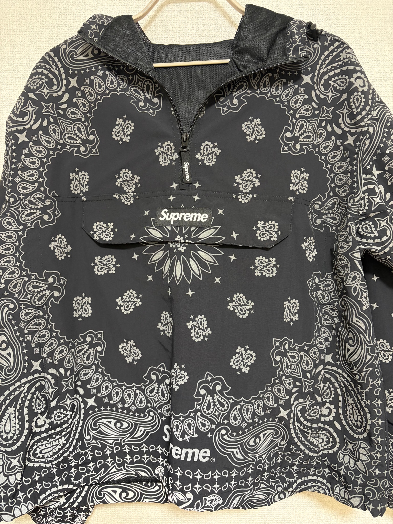 Supreme Reflective Bandana Anorak "Black"