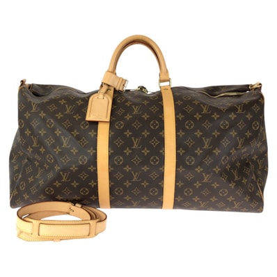 美品 LOUIS VUITTON ルイヴィトン モノグラム キーポル バンドリエール 60 2way ブラウン ゴールド金具 PVC レザー/ ボストンバッグ 旅行バッグ ショルダーバッグ 601459 【中古】