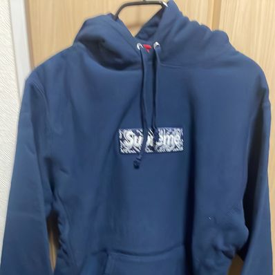 Supreme Bandana Box Logo Hooded Sweatshirt "Navy"