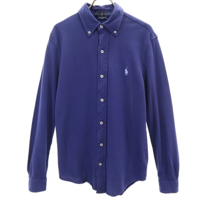 RALPH LAUREN ラルフローレン 長袖 ボタンダウンシャツ XS 青紫