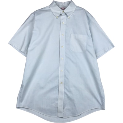 古着 ブルックスブラザーズ Brooks Brothers Est.1818 半袖 ボタンダウン ストライプシャツ メンズL相当/eaa644939