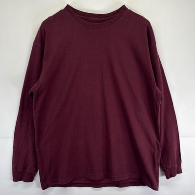 古着 カーハート Carhartt 長袖Tシャツ 大きいサイズ 袖ロゴプリント クルーネック ワーク XL ブラウン系 メンズ