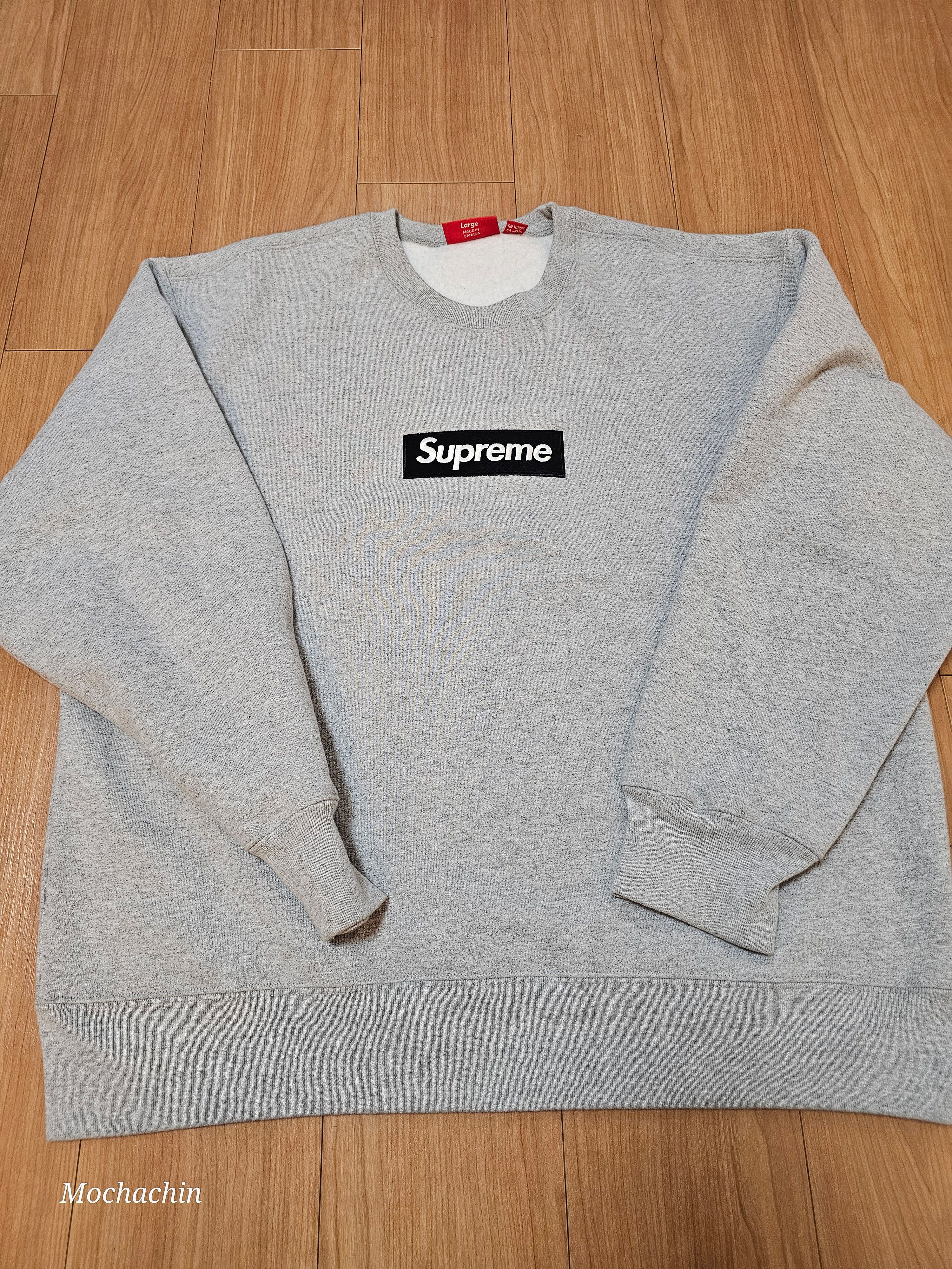 Supreme Box Logo Crewneck "Heather Grey" (22FW)