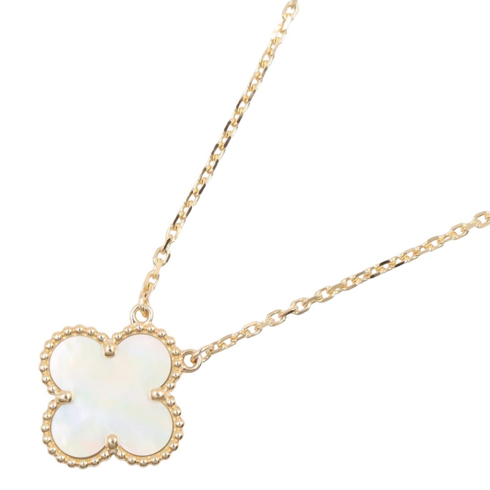 ヴァンクリーフ&アーペル Van Cleef & Arpels ヴィンテージアルハンブラ マザーオブパール ネックレス ネックレス ジュエリー K18(イエローゴールド) マザーオブパール レディース ゴールド系 / ホワイト系