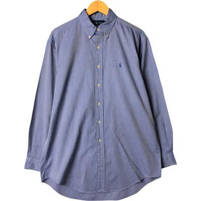 古着 ラルフローレン Ralph Lauren YARMOUTH ヘリンボーン 長袖 ボタンダウンシャツ メンズM相当/eaa587309