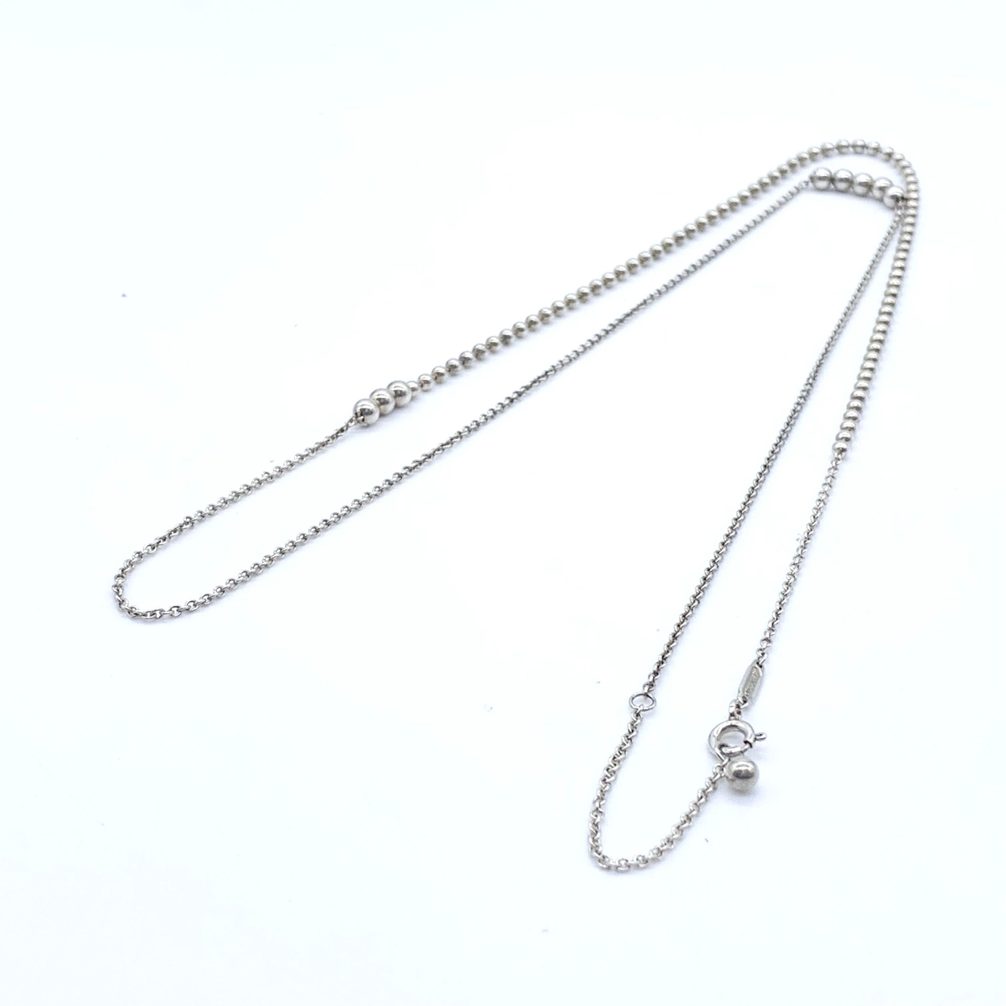 Tiffany & Co.  アシンメトリー ボールチェーン ネックレス 925 silver