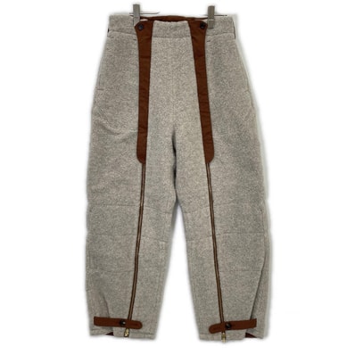 ロク 8614-199-0619 グレー ボア×コットンナイロン ジップアップリバーシブルオーバーパンツ