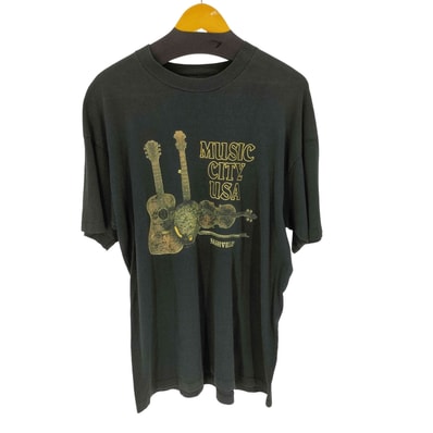 90s USA製 MUSIC CITY USA フロントプリント Tシャツ【1141477536957】