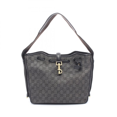 グッチ GUCCI GGデニム ショルダーバッグ バッグ デニム レザー レディース ブラック系 92732 【中古】