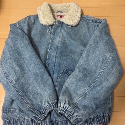 Supreme Faux Shearling Lined Bomber Jacket "Denim"