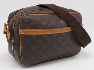 LOUIS VUITTON ルイ・ヴィトン モノグラム キャンバス リポーターPM M45254 ショルダーバッグ ブラウン コーティングキャンバス レザー レディース
