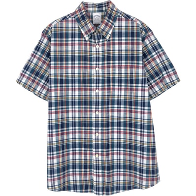 古着 ブルックスブラザーズ Brooks Brothers Est.1818 REGENT FIT マドラスチェック 半袖 ボタンダウン チェックシャツ メンズM相当/eaa650729