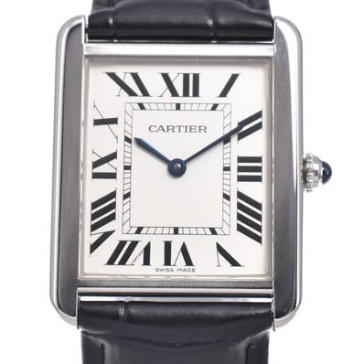 カルティエ CARTIER W5200003 タンクソロ LM シルバー クォーツ メンズ 美品 保証書付き 腕時計 J#150553