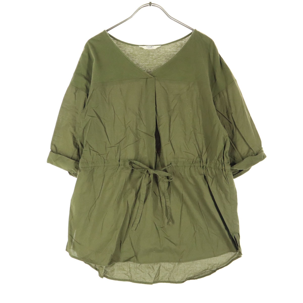 BEAMS HEART ビームスハート 5分袖 チュニック カーキ