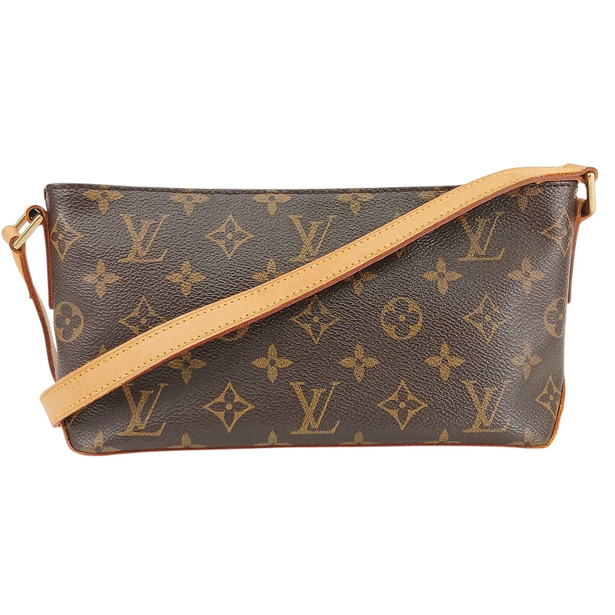 LOUIS VUITTON ルイ・ヴィトン トロター ショルダーバッグ M51240 モノグラム ヌメ革 ブラウン  レディース【中古】