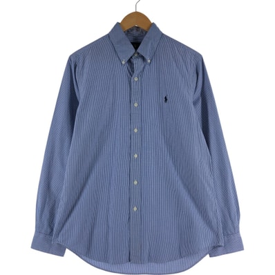 古着 ラルフローレン Ralph Lauren ギンガムチェック 長袖 ボタンダウンチェックシャツ メンズM相当/eaa541134