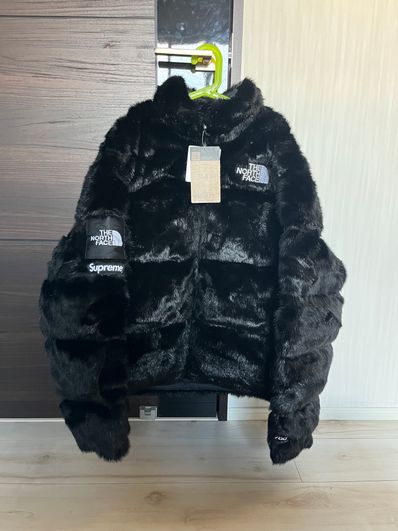 Supreme x The North Face Faux Fur Nuptse Jacket "Black"