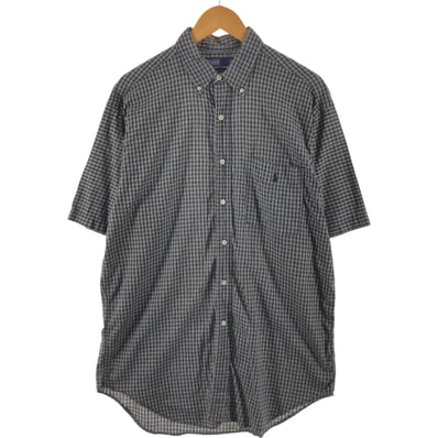 古着 ラルフローレン Ralph Lauren POLO by Ralph Lauren 半袖 ボタンダウン チェックシャツ カナダ製 メンズL相当/eaa533033