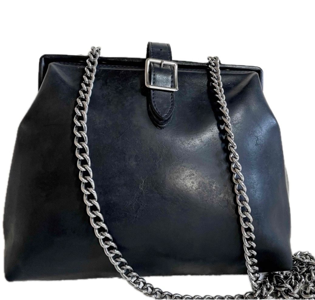 希少 コムデギャルソン がま口 ベルト チェーン ショルダーバッグ ポシェット