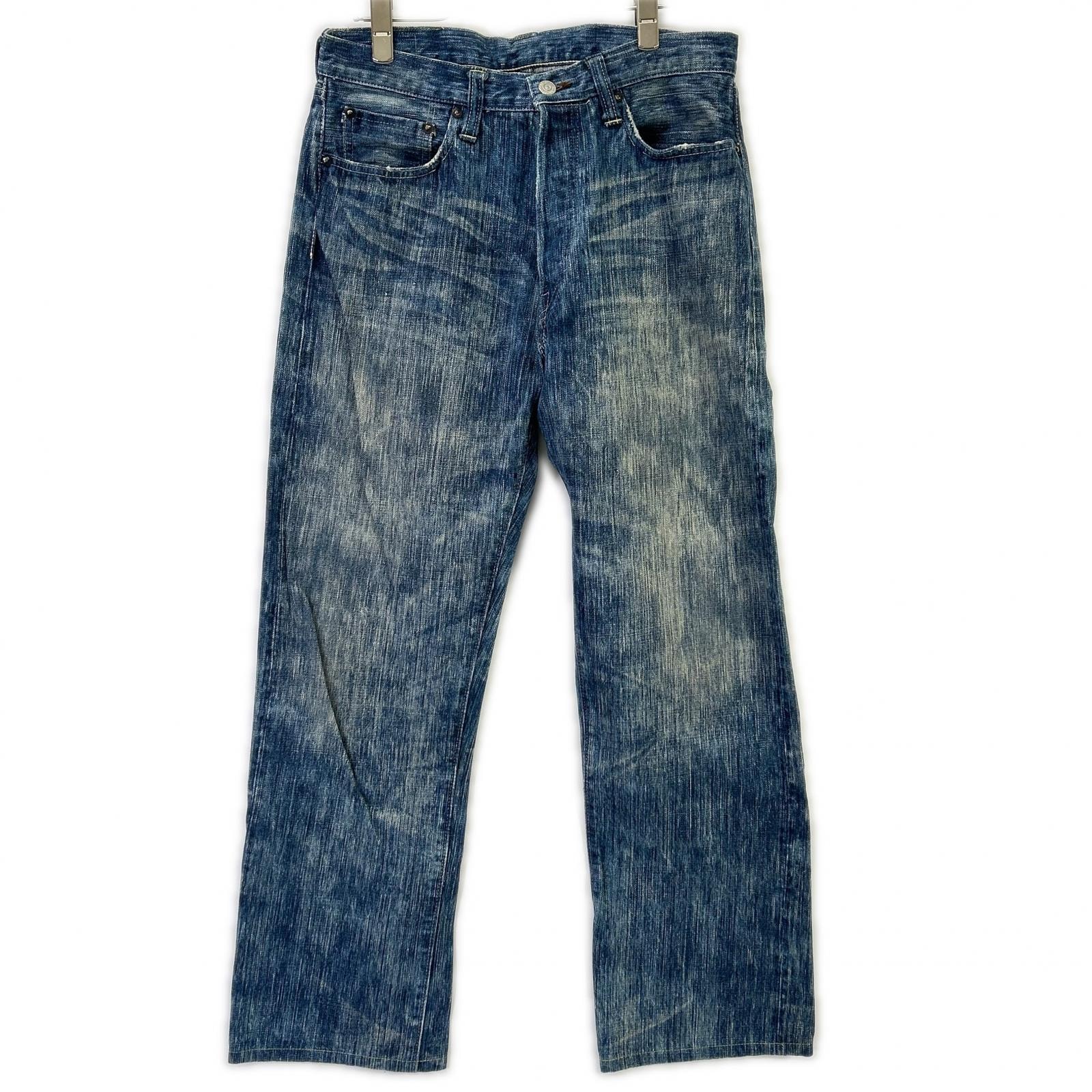 シュガーケーン SC40401 インディゴ ALOHA DENIM 砂糖黍 ダメージ加工デニムパンツ 33/34