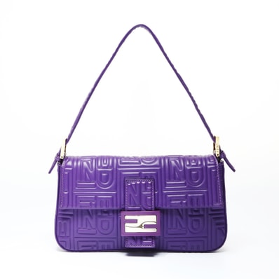 フェンディ FENDI マンマバゲット エンボスロゴ ショルダーバッグ【中古】