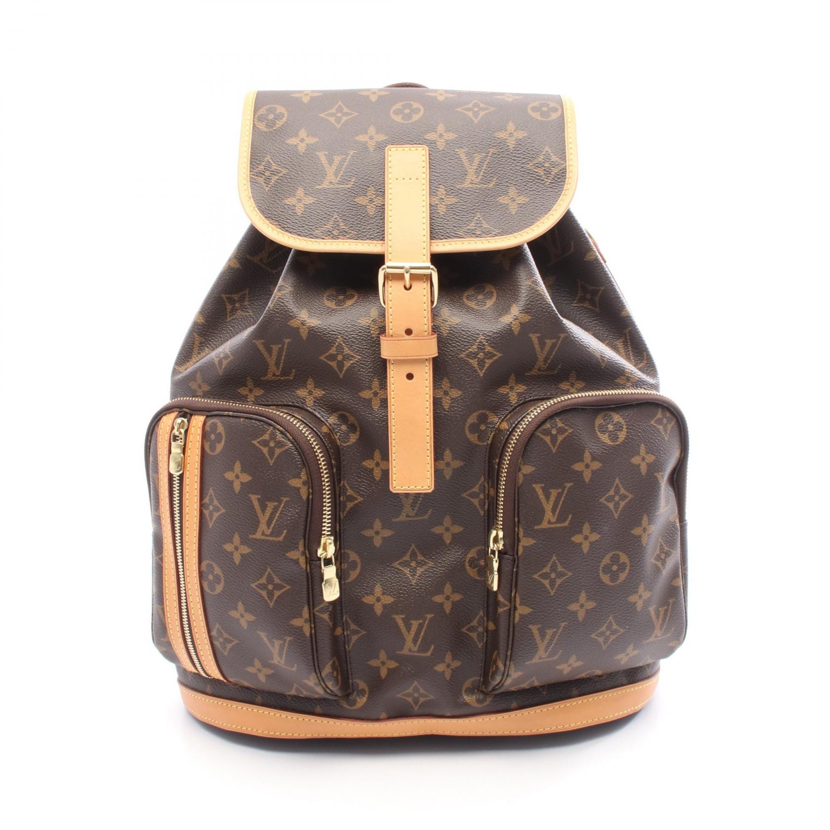 ルイ・ヴィトン LOUIS VUITTON サックアド ボスフォール リュックサック バックパック バッグ PVCコーティングキャンバス レザー モノグラム レディース ブラウン系 M40107 【中古】