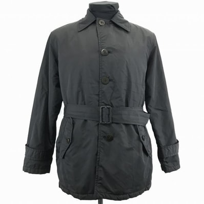 ラルフローレン★裏地キルティング/中綿ナイロンコート/アウター【11号/Women's size-L/黒】ウエストベルト/RALPH LAUREN◆BC136W