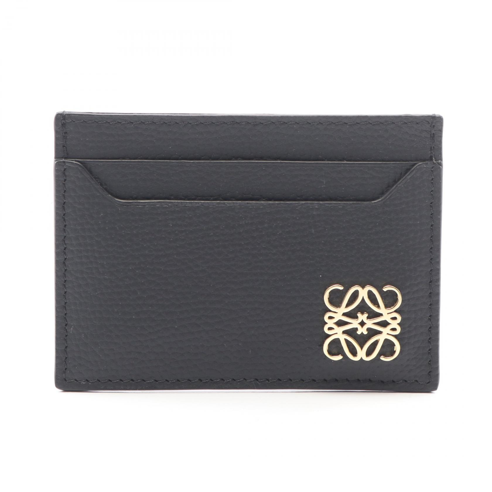 ロエベ LOEWE アナグラム カードケース アクセサリー レザー レディース ブラック系 C821075X091206 【新品】
