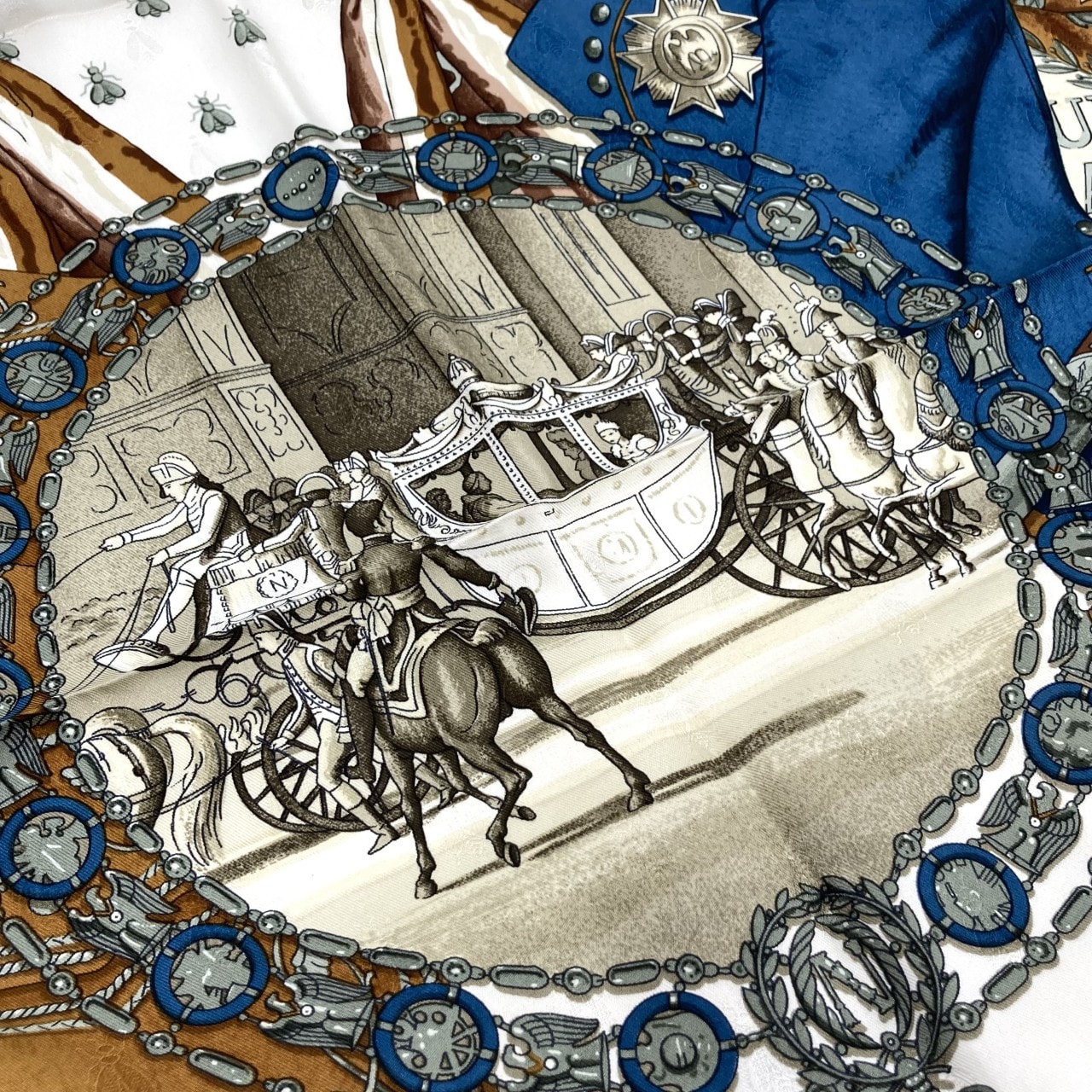 C (やや傷や汚れあり)】HERMES（エルメス） Napoléon ナポレオン カレ