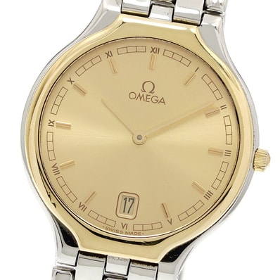 ★保 オメガ デビル シンボル デイト YGベゼル メンズ 【中古】