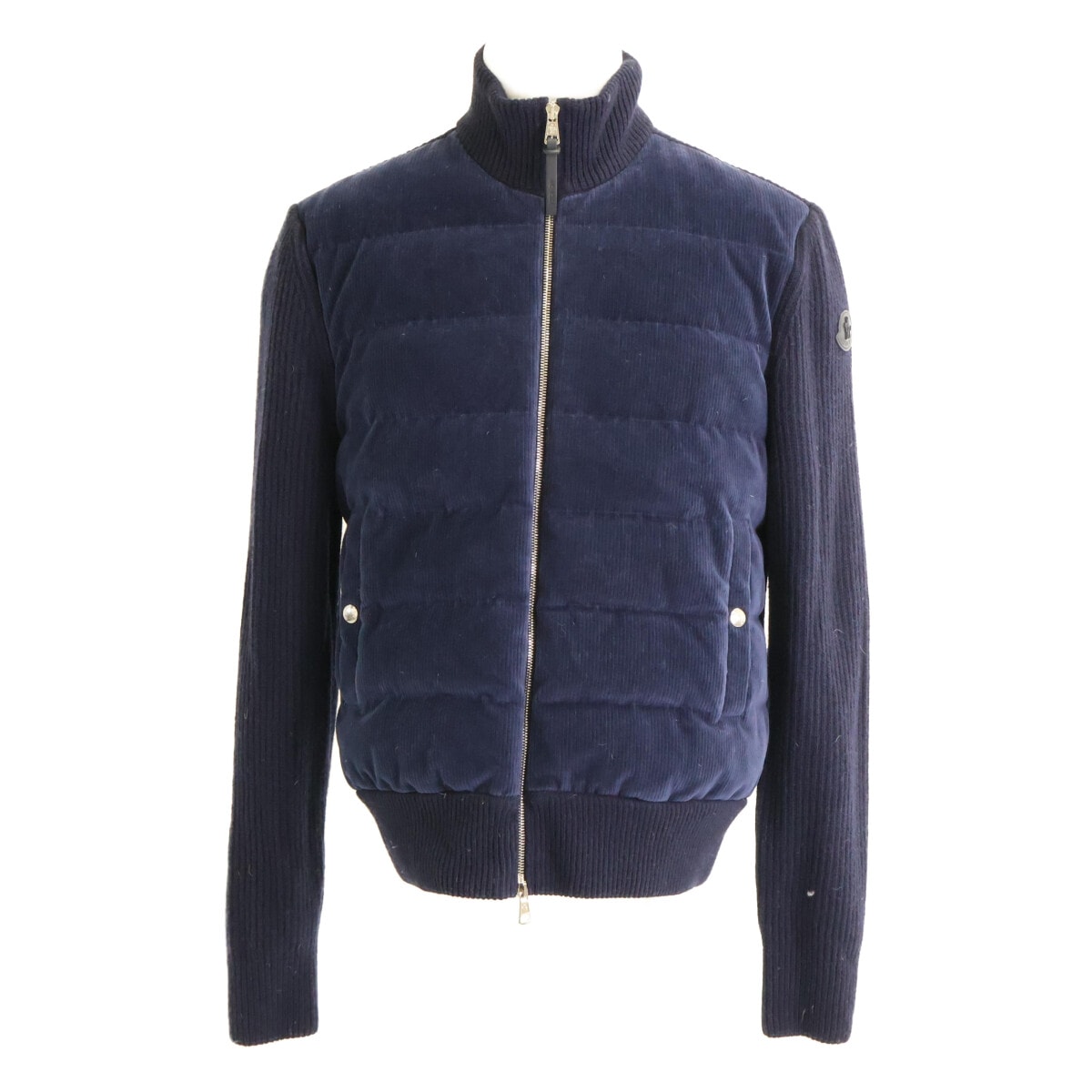 モンクレール TRICOT CARDIGAN ニット切替 コーデュロイ ダウンジャケット M