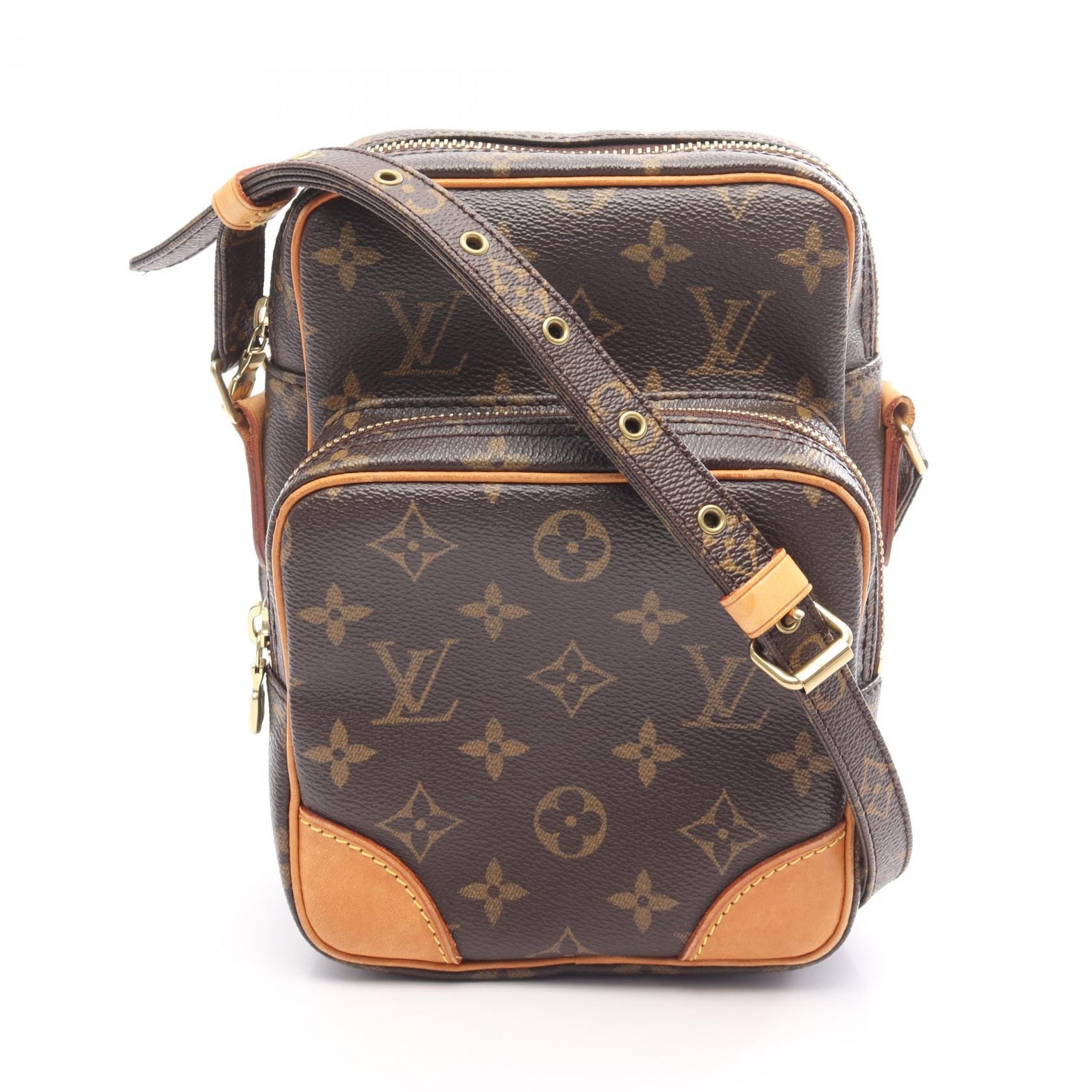 ルイ・ヴィトン LOUIS VUITTON アマゾン ショルダーバッグ バッグ PVCコーティングキャンバス レザー モノグラム レディース ブラウン系 M45236 【中古】