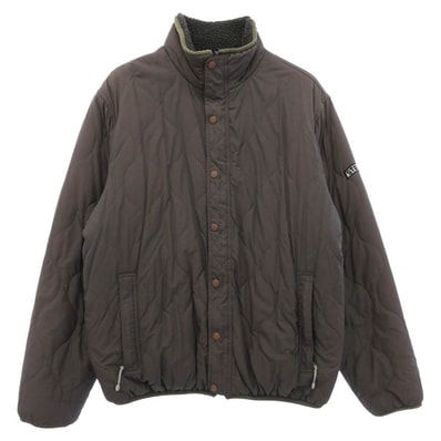 STUSSY ステューシー 00s Old Stussy リバーシブル フリース ナイロンキルト ジャケット ブラウン系 L【中古】