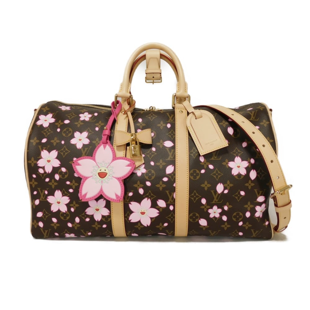 LOUIS VUITTON ルイ・ヴィトン LV×TM キーポル バンドリーエール 45 村上隆 サクラ 2WAY ショルダーバッグ RFID ICチップ 未使用 モノグラム チェリーブロッサム ボストンバッグ M13752