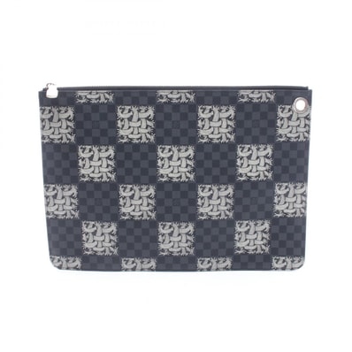 ルイ・ヴィトン LOUIS VUITTON ポシェット ジュールGM クリストファーネメス セカンドバッグ クラッチバッグ バッグ PVCコーティングキャンバス ダミエ・グラフィット メンズ ブラック系 N61232 【中古】