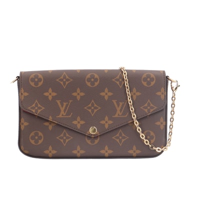 ルイヴィトン ポシェットフェリシー モノグラム ショルダーバッグ モノグラムキャンバス M61276 ブラウン レディース LOUIS VUITTON 中古