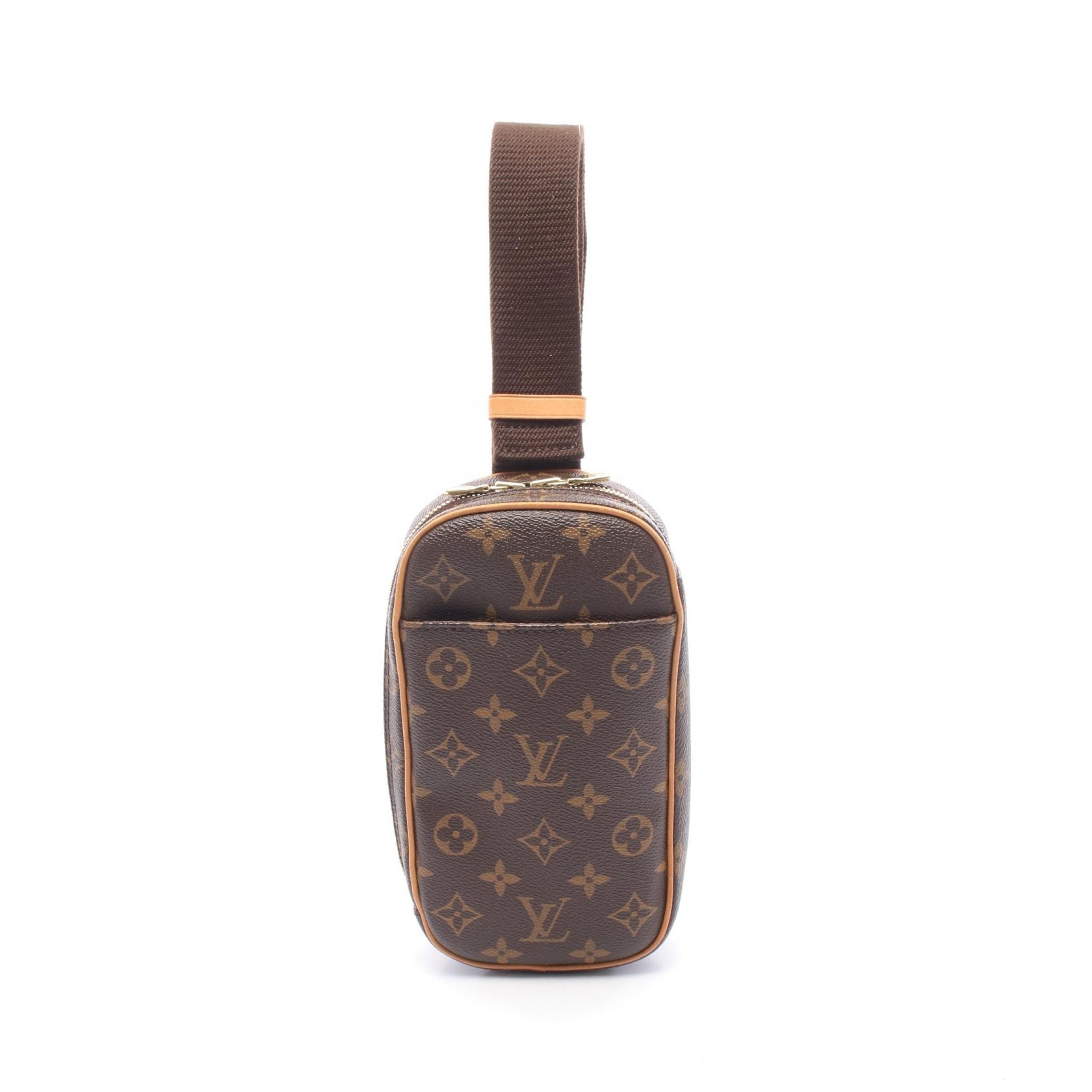 ルイ・ヴィトン LOUIS VUITTON ポシェットガンジュ ウエストバッグ ボディバッグ バッグ PVCコーティングキャンバス レザー モノグラム メンズ レディース ブラウン系 M51870 【中古】